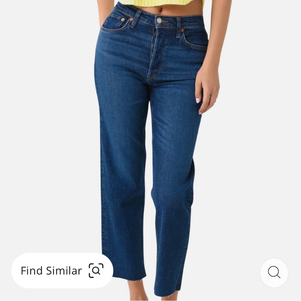 Re/Done 70s Stove Pipe Jeans in Jetty
